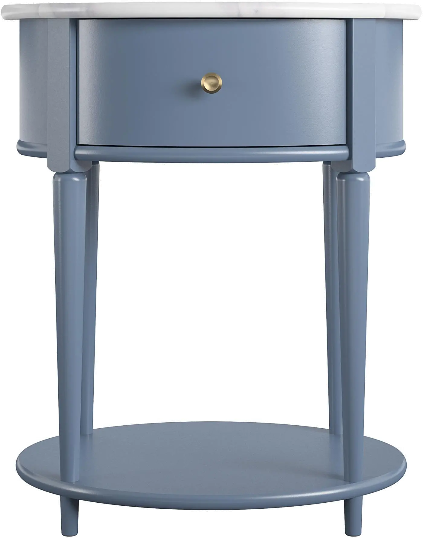 Aurora Blue with Marble Top End Table