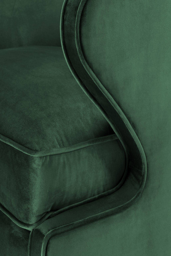 Green Velvet Swivel Chair  Eichholtz Dorset   Contemporary   Armchairs And Accent Chairs   by Oroa   Distinctive Furniture  Houzz