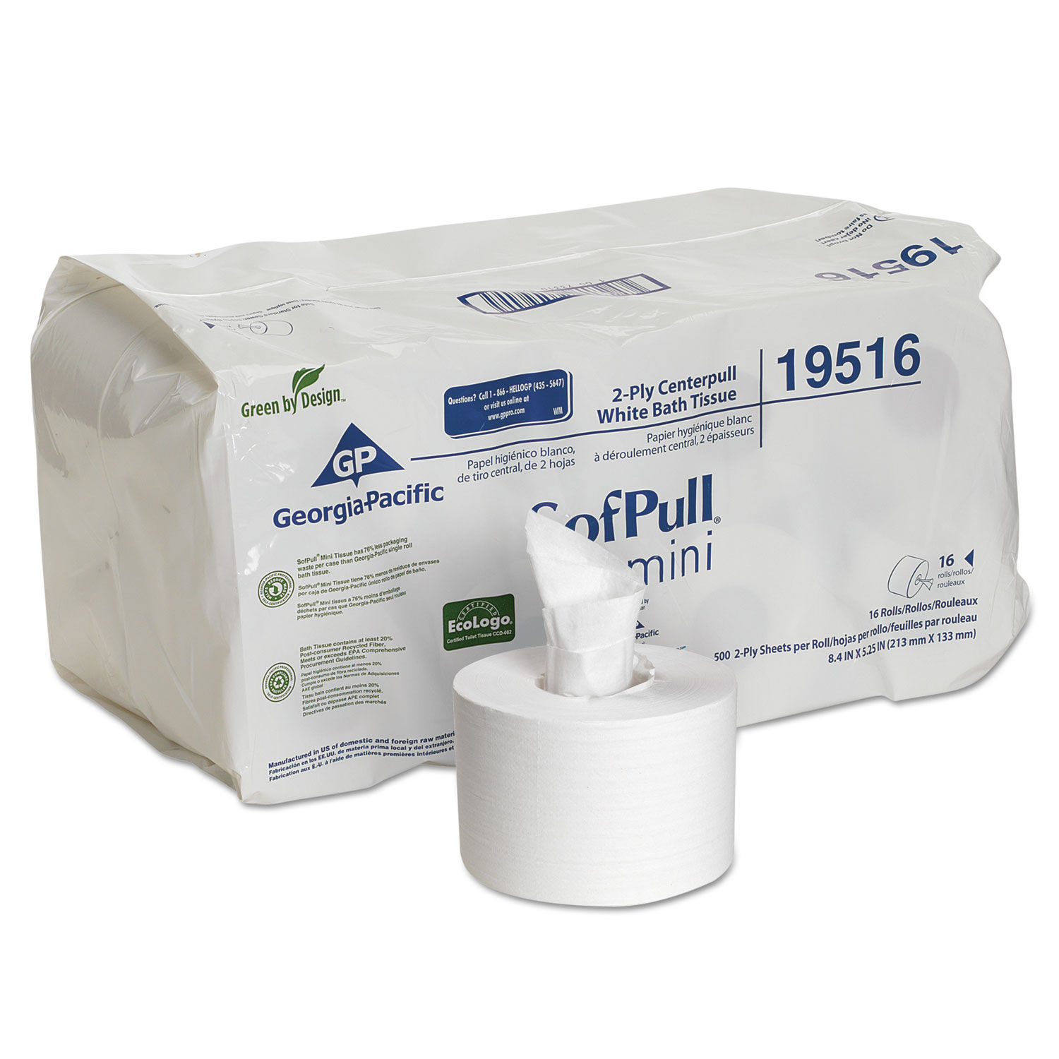 SofPull Mini Centerpull Bath Tissue by Georgia Pacificandreg; Professional GPC19516