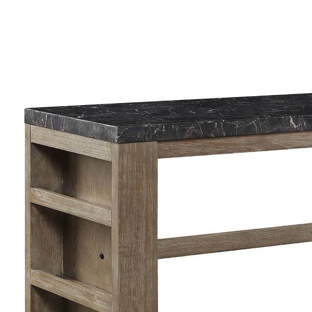 Charnell Console Table Marble oak Finish Acme Furniture