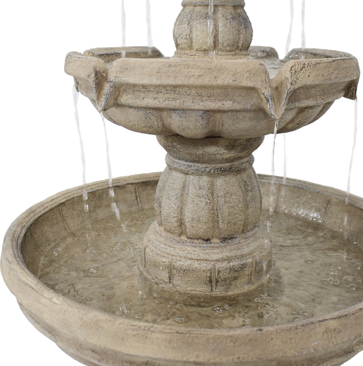 Sunnydaze Decor 3-Tier Outdoor Water Fountain