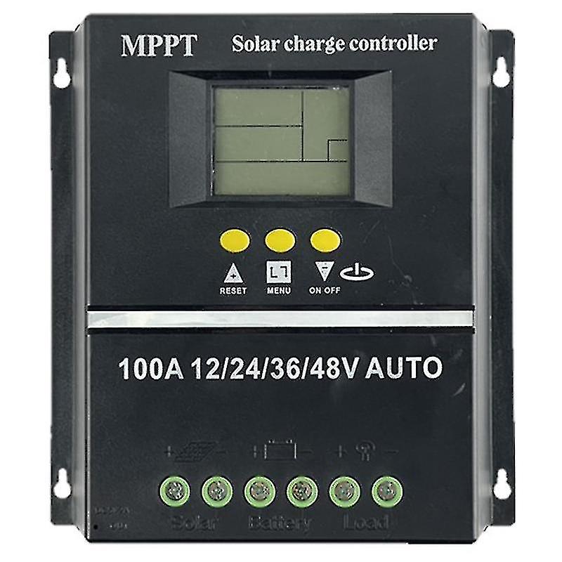 Pwm 100a 12v 24v 36v 48v Auto Solar Panel Charge Controller Solar Pv Battery Charger With Lcd Mppt