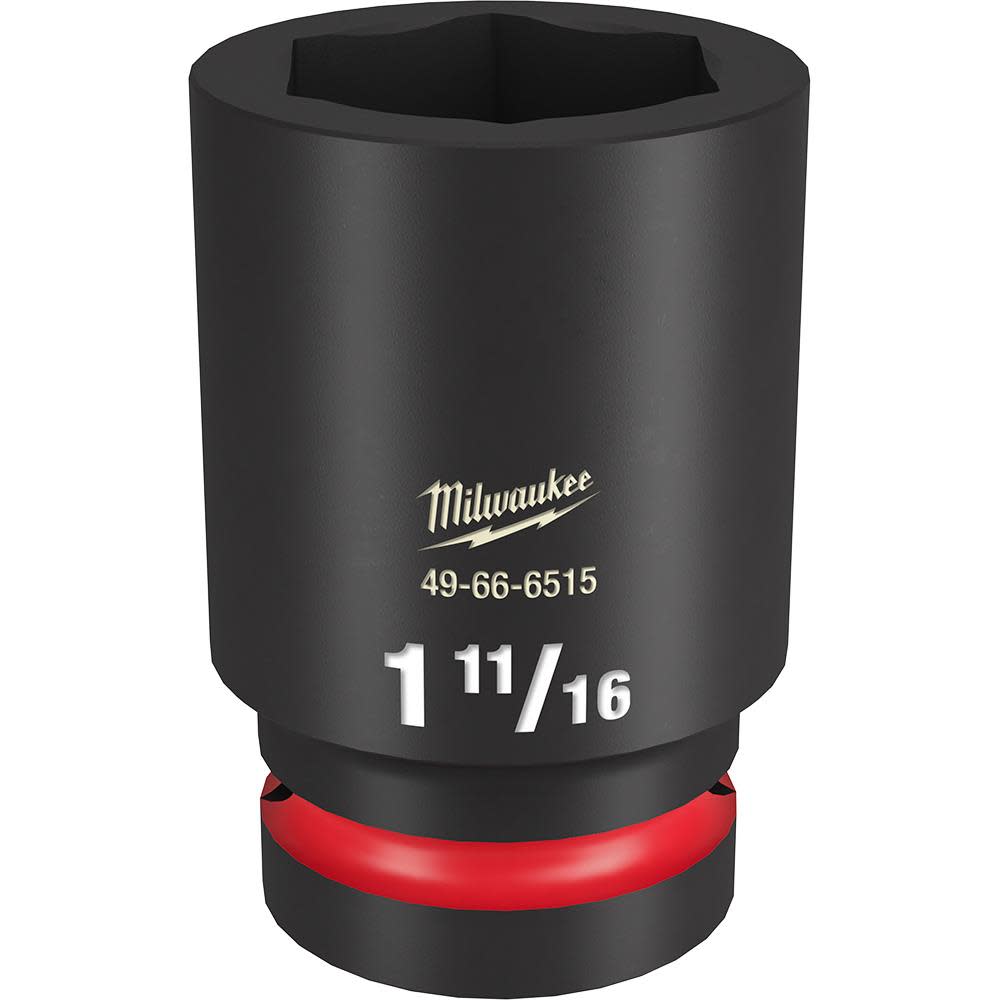 Milwaukee Impact Socket 1 Drive 1 11/16 Deep 6 Point 49-66-6515 from Milwaukee