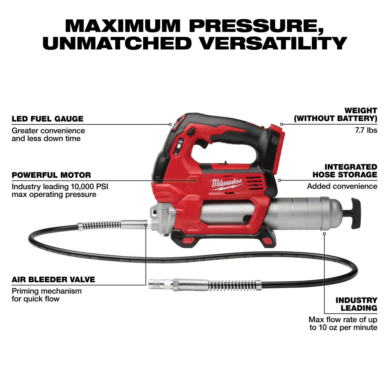 MW M18 Cordless Grease Gun Tool Only 14 oz