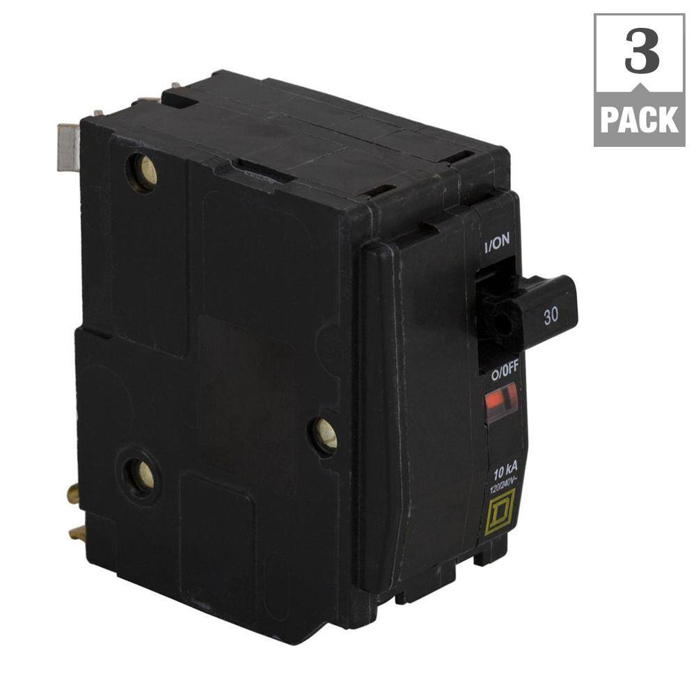 Square D QO 30 Amp 2-Pole Circuit Breaker (3-Pack) QO230CP3