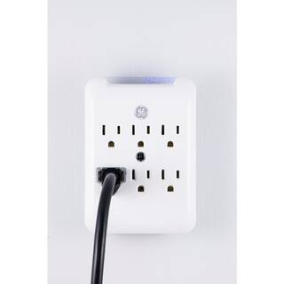 GE 6-Outlet Pro Surge Protector Tap White 38431