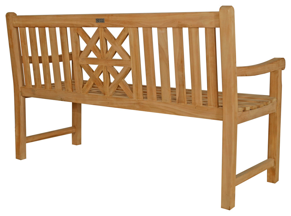 Teak Wood Arizona Outdoor Patio Bench  5  x27  Transitional   Outdoor Benches   by Chic Teak  Houzz