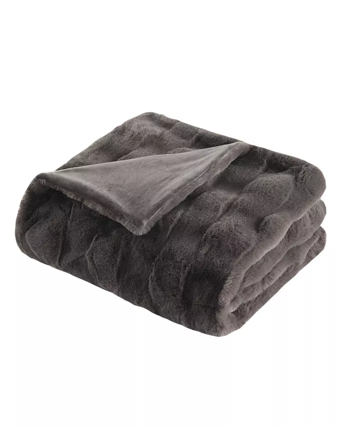 Madison Park Vivienne Faux Fur Throw， 50