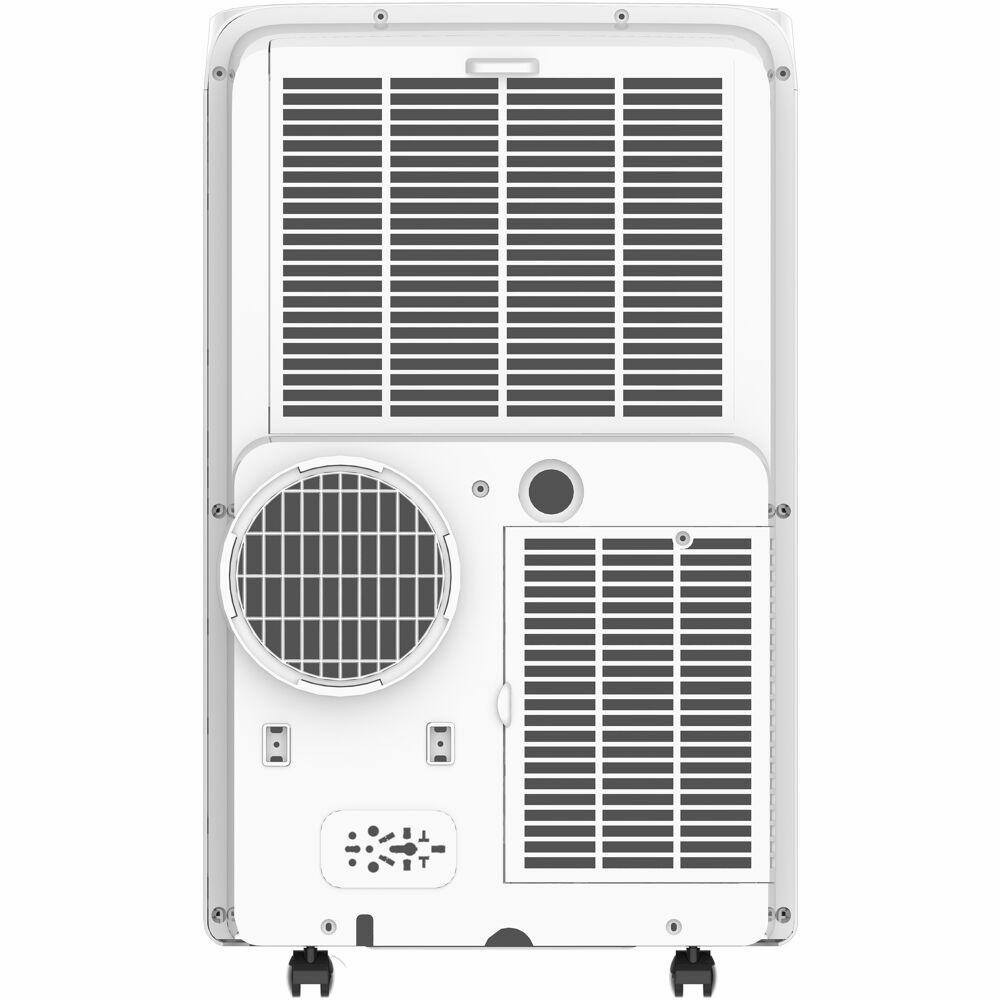 13000 BTU Portable AC w Heat up to 350 Sq.Ft Dehumidifer Wheels Window Venting Kit Auto Restart Timer White MF-13HKC