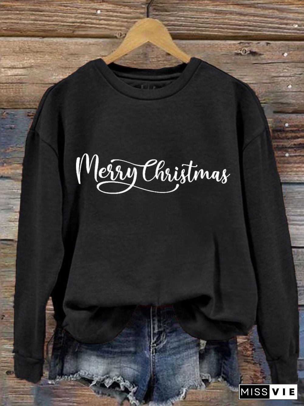 Women's Merry Christmas printed sweatshirt