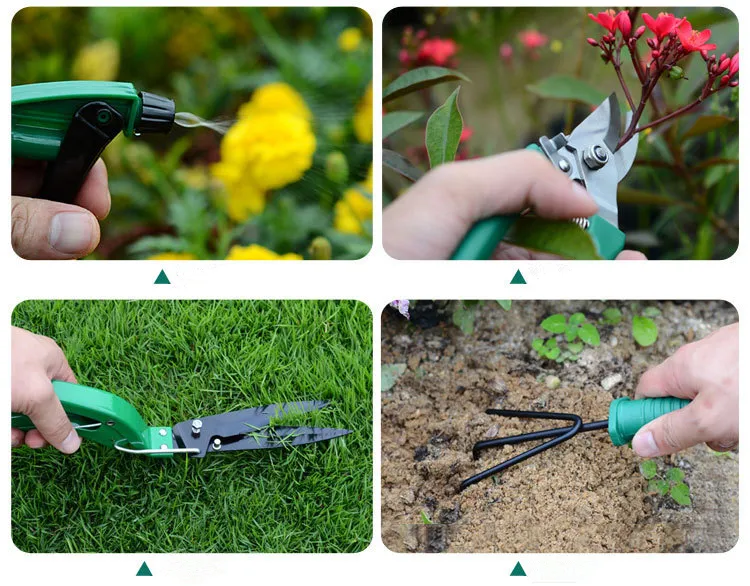 Custom Printing Garden Hand Tools Set Handle General Tool Set Household Hand Kit With Plastic Toolbox Storage Case
