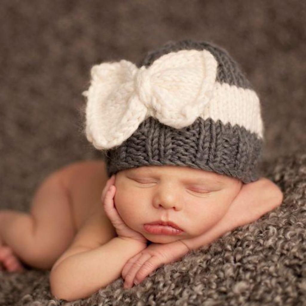 Sabrina Bow Knit Hat by The Blueberry Hill