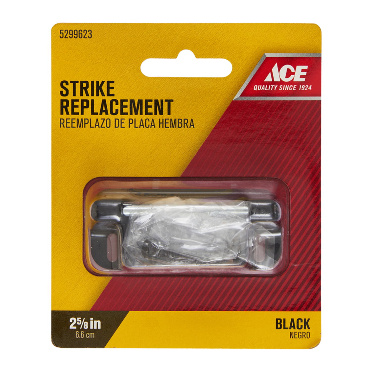 Ace Black Steel Screen/Storm Door Strike 1 pk