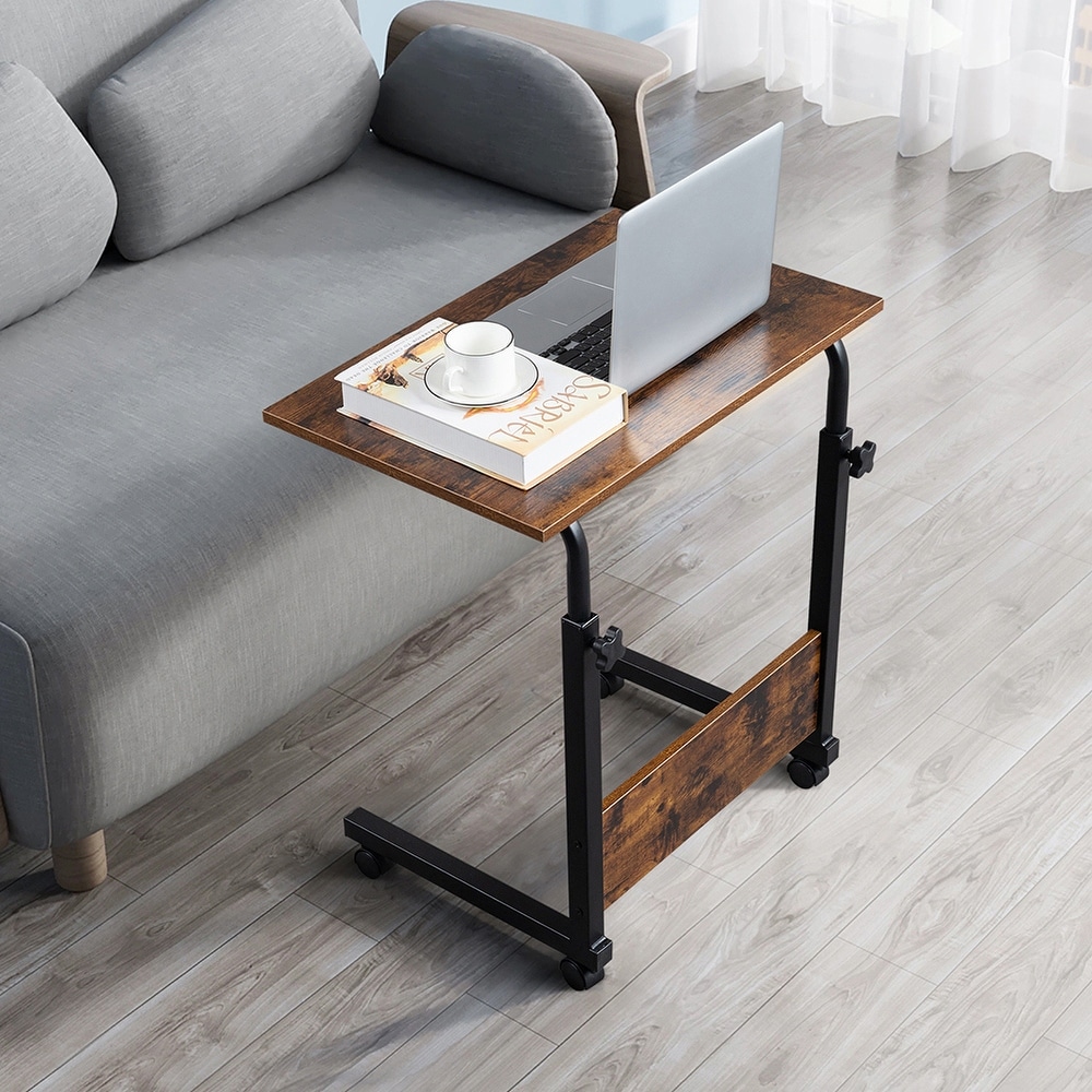 Mobile C Table End Table Adjustable Height with Baffle