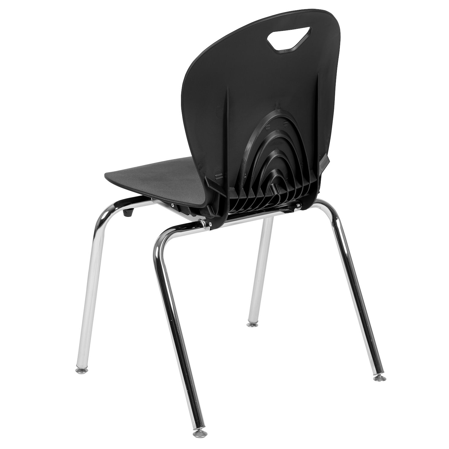 Emma and Oliver Titan Black Student Stack School Chair - 18-inch