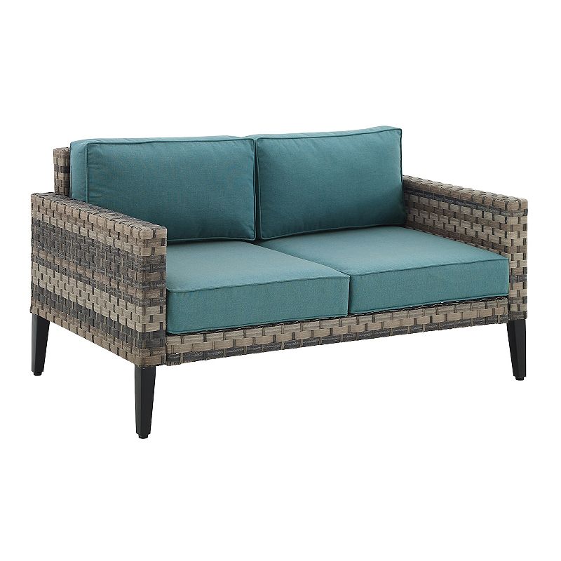 Crosley Prescott Patio Wicker Loveseat Couch