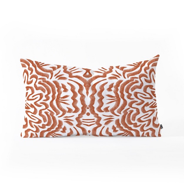 Marta Barragan Camarasa Terracotta Strokes Pattern Oblong Throw Pillow Society6