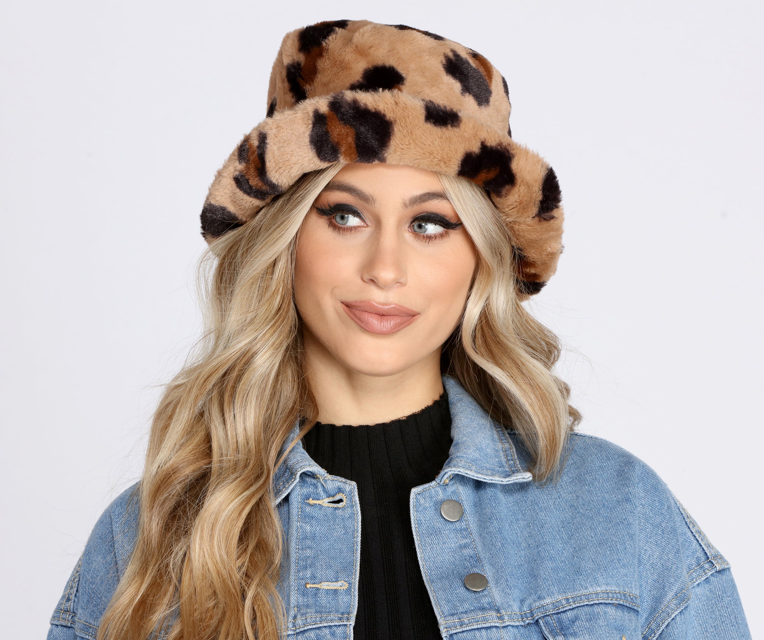 On My Leopard Vibes Faux Fur Bucket Hat