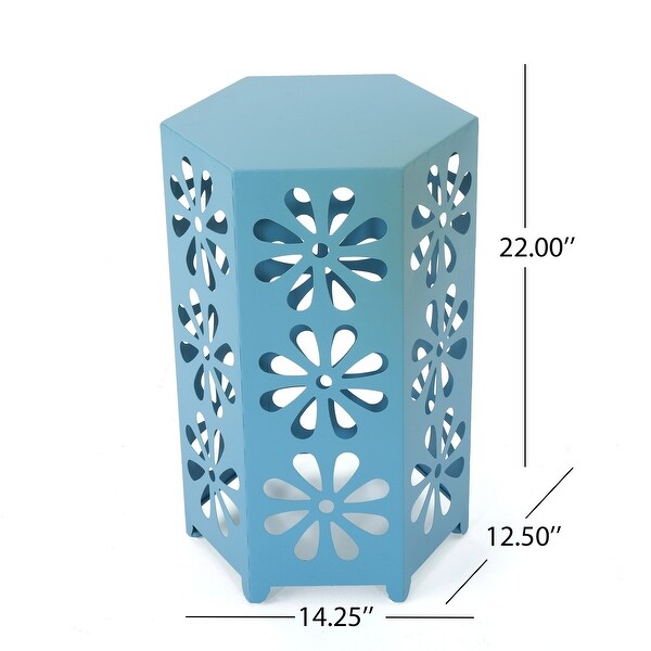 Blue Iron Lightweight and Stylish Outdoor End Table 22