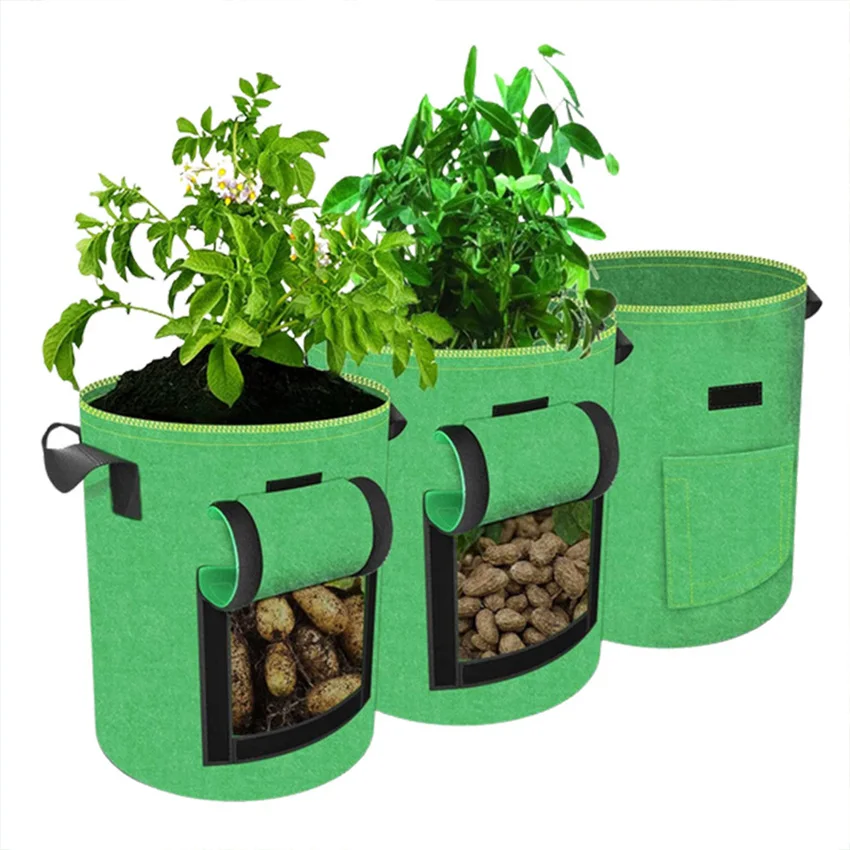 Hyh Custom Logo Processed Potato Growing Bags For Plant Support