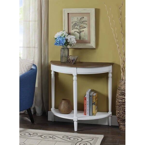 Copper Grove Lantana Half-moon Entryway Table with Lower Shelf