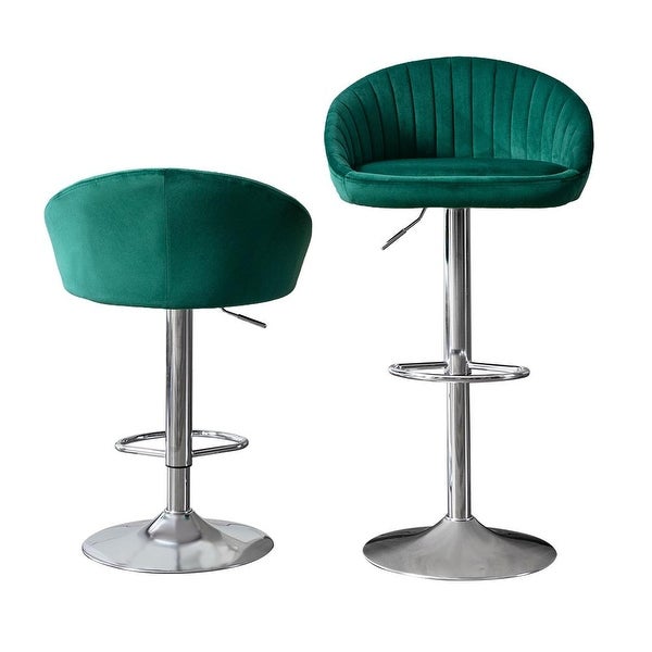 Modern Adjustable Counter Height Bar Stools， Set of 2