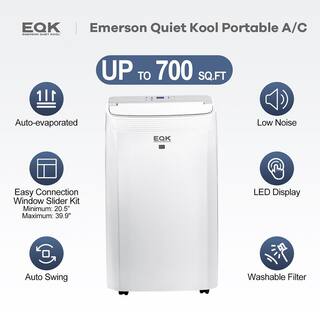 EQK 14000 BTU (10000 BTU DOE) SMART Portable Air Conditioner Dehumidifier  Fan Wifi and Voice Alexa Google 550 Sq.Ft EAPC10RSC1