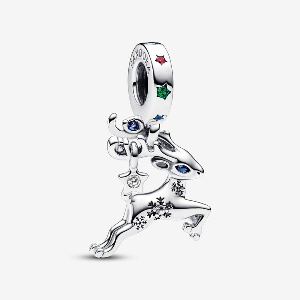 PANDORA  Magical Christmas Reindeer Dangle Charm