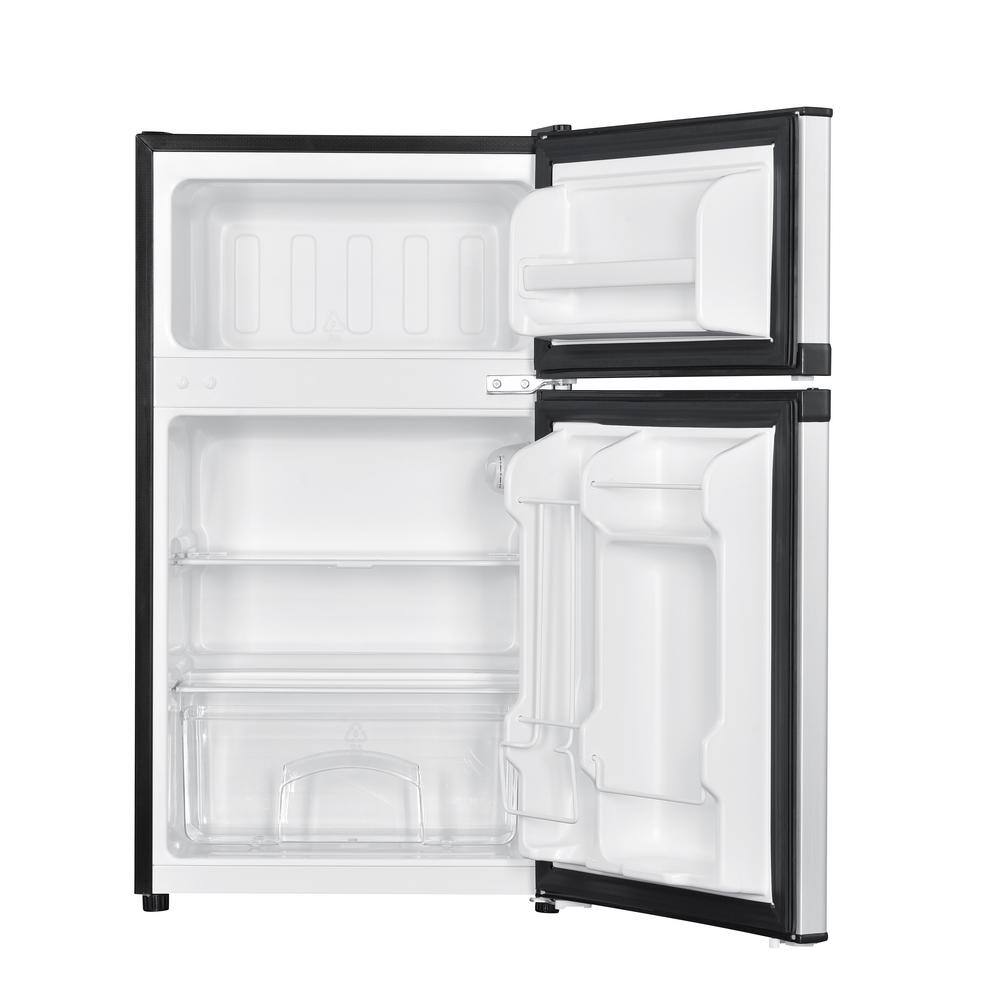 Impecca 3.1 cu. ft. Mini Fridge in Stainless Look with Freezer RC-2311SL