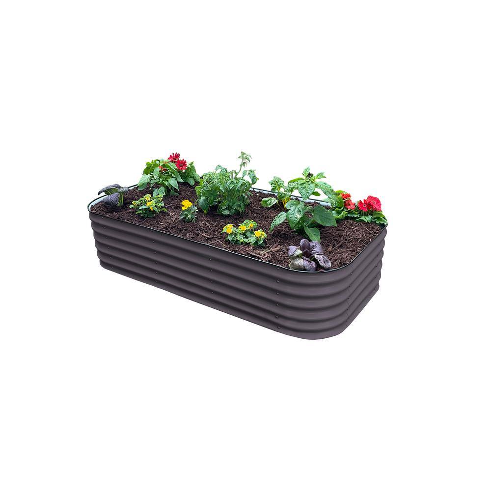 Frame It All 9-in-1 Modular Metal Raised Garden Bed Kit 900017901-Gray