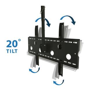 Mount-It 32 in.- 70 in. Full Motion TV Ceiling Mount with 20-Degree Tilt 175 lbs. Load Capacity MI-501B