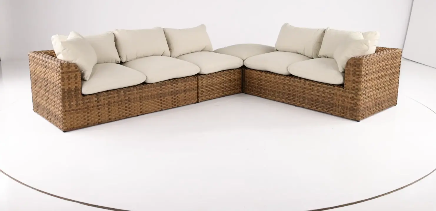 Drew and Jonathan Home Skyview 4 Piece Patio Sectional