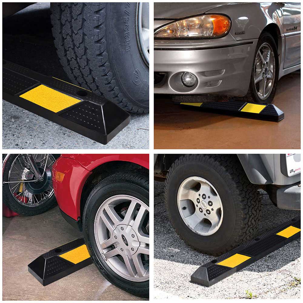 Yescom 36 in Commercial Rubber Parking Stop Block Wheel Tire Curb