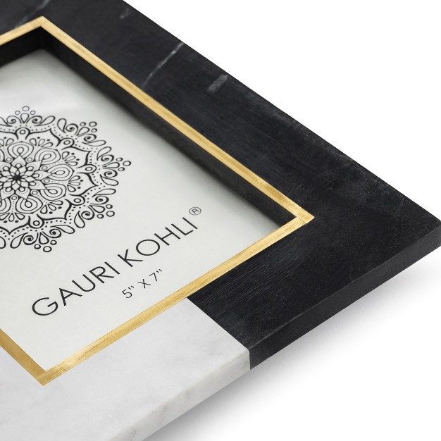 Gauri Kohli Bellissimo White Black Marble Picture Frame