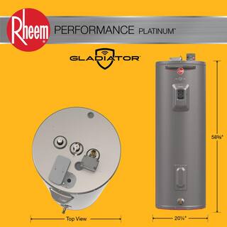 Rheem Gladiator 50 Gal. Tall 12-Year 5500W Electric Tank Water Heater with Leak Detection Auto Shutoff – WA OR Version XE50T12CG55U0