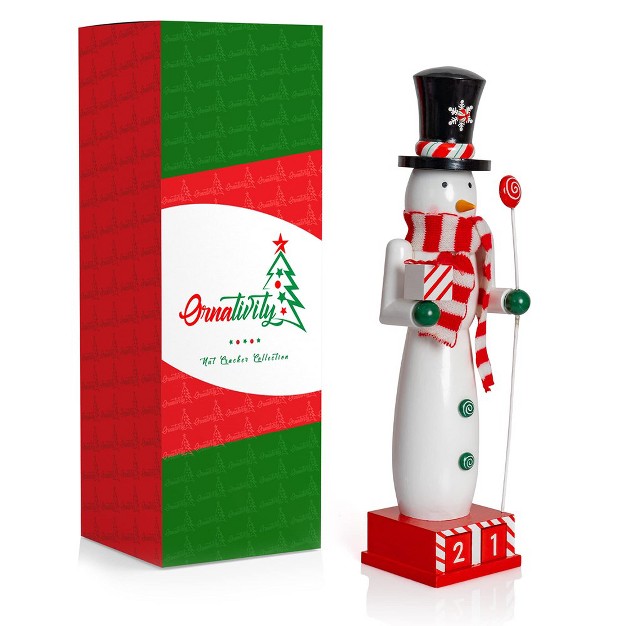 Ornativity Christmas Snowman Countdown Nutcracker 12 In