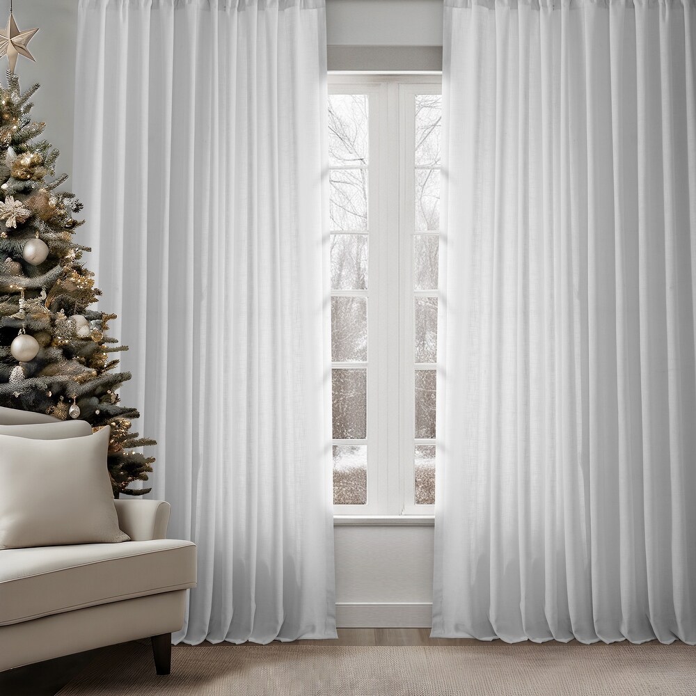 Exclusive Fabrics Heavy Faux Linen Curtain (1 Panel)