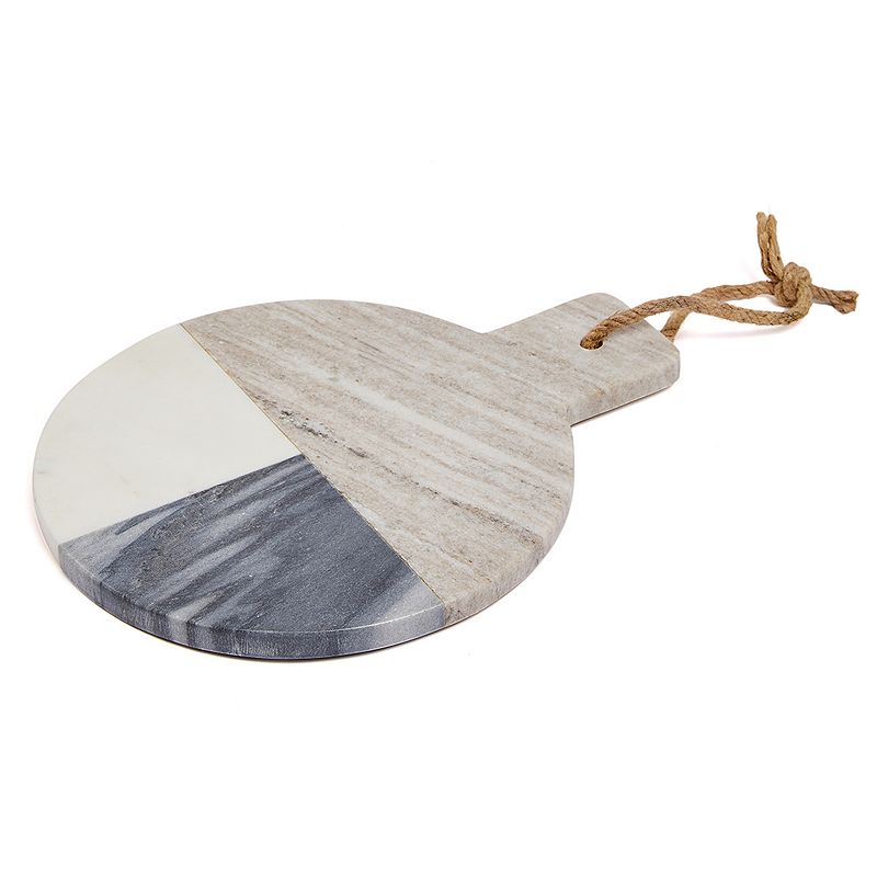 3 Tone Marble Charcuterie Board with Handle