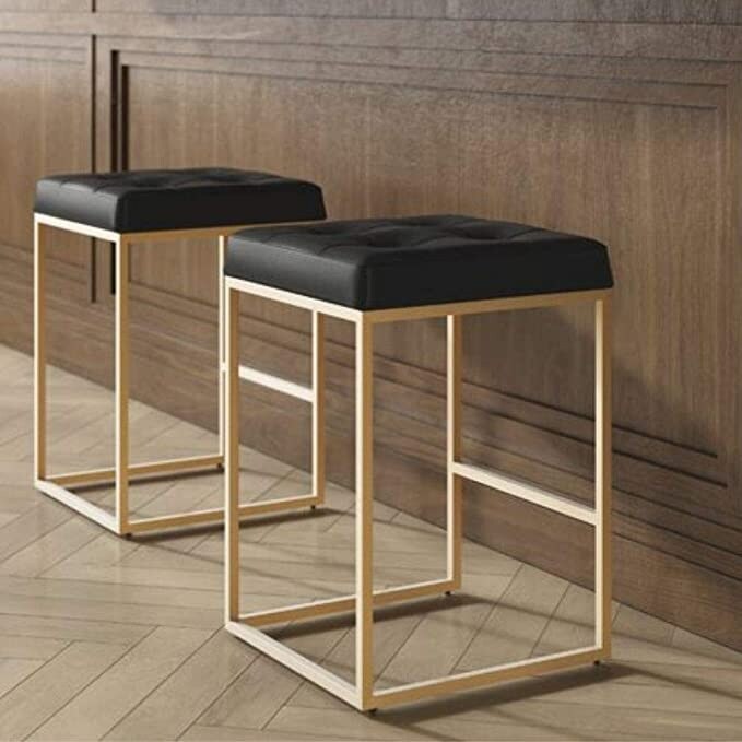 Pipe Gold Bar Stool (Set of 3) - 18