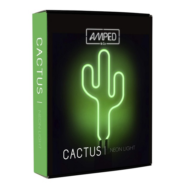 Amped amp Co Cactus Neon Desk Light Cute Cactus Lamp