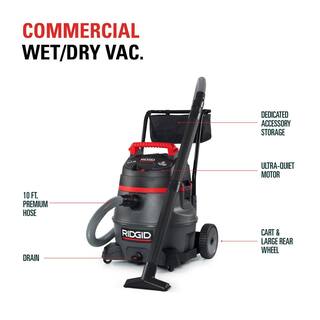 RIDGID 14 Gallon 2-Stage Commercial WetDry Shop Vacuum with Fine Dust Filter Professional Locking Hose and Accessories RV2400A