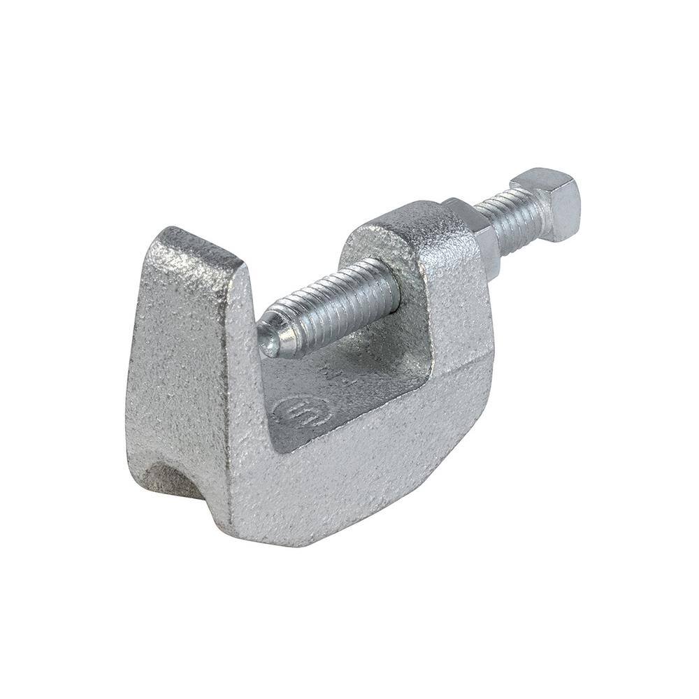 The Plumber's Choice Wide Mouth Beam Clamp for 38 in. Threaded Rod in Electro Galvanized Steel (10-Pack) 38CLBWGE-10