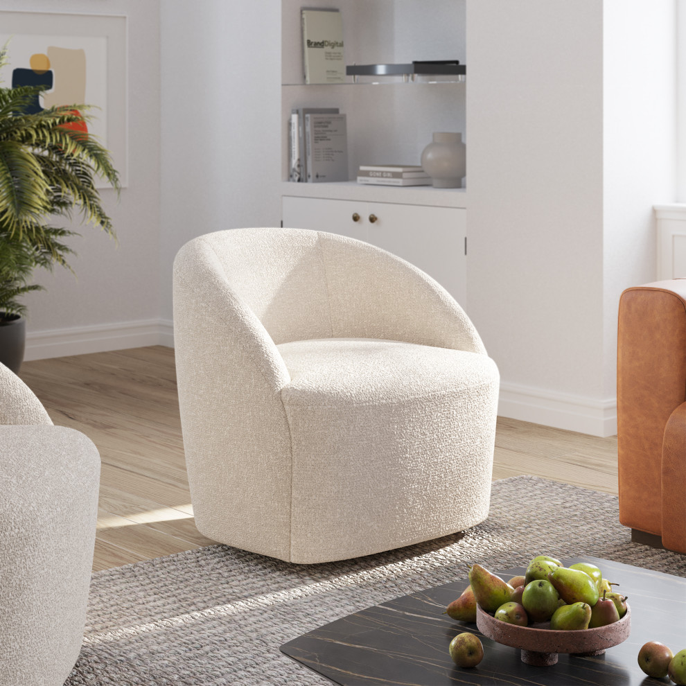 Poly and Bark Alma Swivel Lounge Chair   Transitional   Armchairs And Accent Chairs   by Edgemod Furniture  Houzz