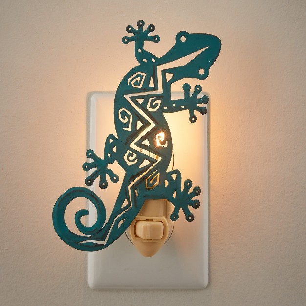 Park Designs Gecko Night Light Turquoise