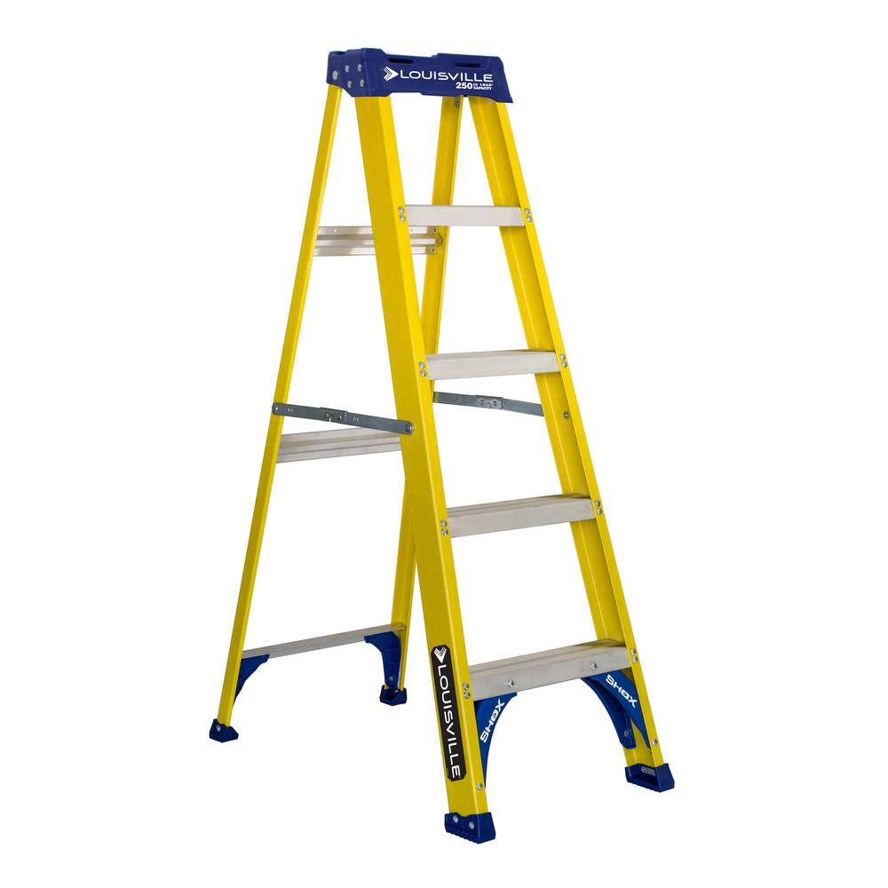 Louisville Ladder 5 ft. Fiberglass Step Ladder with 250 lb. Load Capacity Type I Duty Rating FS2005