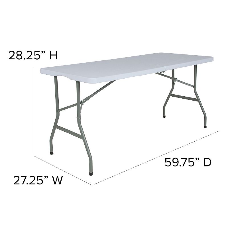 Flash Furniture Kathryn Bi-Fold Rectangle Folding Table