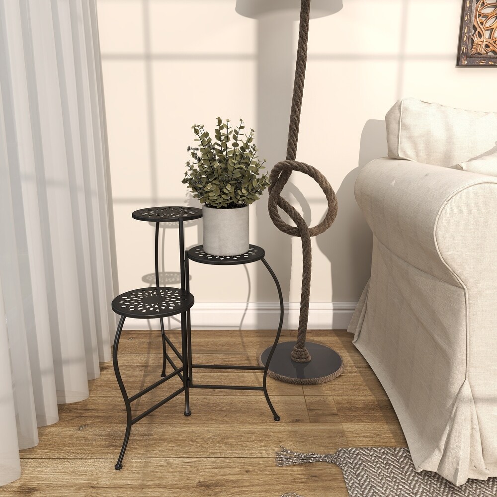 Metal Indoor Outdoor 3 Tier Plantstand