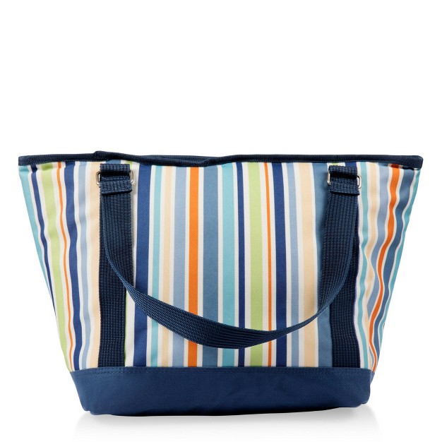 Oniva Topanga 19qt Cooler Tote Bag Sky Blue With Multi Stripe Pattern