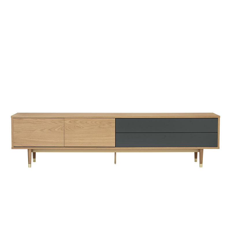 HOUSTON Entertainment TV Unit 200cm -  Natural & Grey