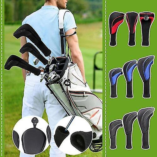 3pcs Hybrid Head Covers For Golf Club Woods With Interchangeable4 C9s6